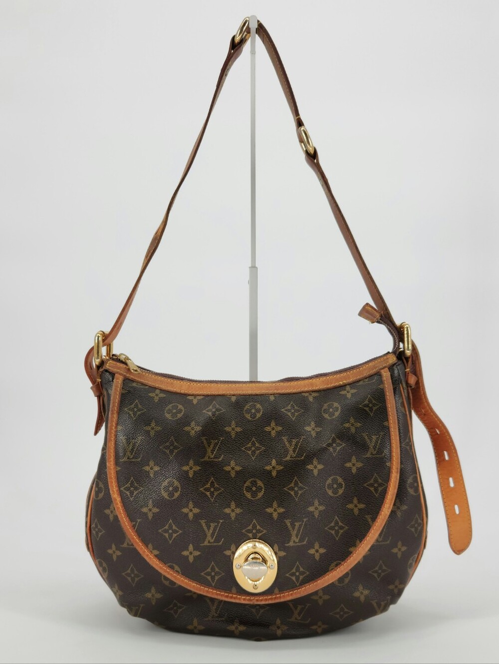 Louis Vuitton Tulum Brown Coated Canvas w/ Monogram Pattern Crossbody Bag
